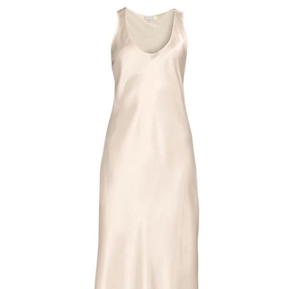 Elegant Cream Satin Dress